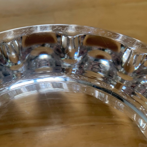Orrefors Swedish Crystal Princess Crown Signed Bowl - Picture 3 of 6